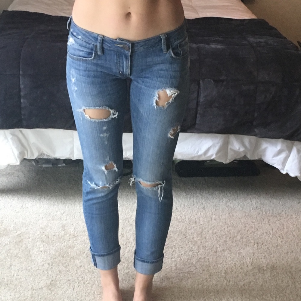 Boyfriend Destroyed Capri Jeans